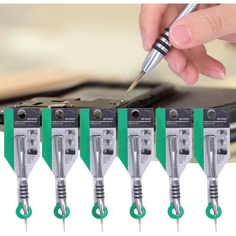 Schlitzschraubendreher, Werkzeuge für die Montage und Demontage elektronischer Produkte, 6er-Set (8024 6150, Blei + Nickel Schleifmittel 1,2- (1/5)