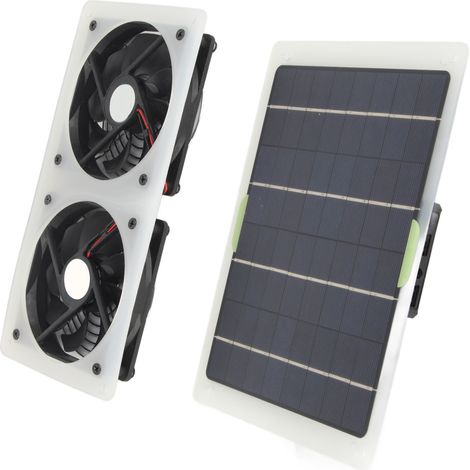 100W 12V Solarpanel mit Lüfter, doppelt wasserdichtes Gehäuse für Wohnmobil, Gewächshaus, Haustierhaltung, tragbarer Heimgebrauch (Batterie nicht enthalten) (1/5)