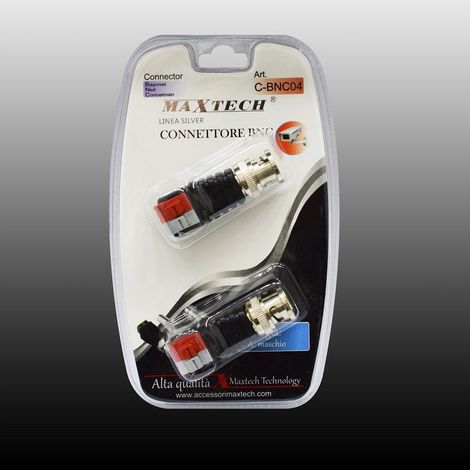 TRADE SHOP - Connettori Video Bnc Attacco Rapido Telecamere Videosorveglianza Maxtech C-bnc04 -
