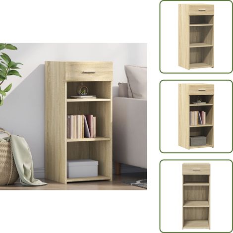 Sideboard Sonoma-Eiche 40x42,5x93 cm Holzwerkstoff - Schreibtisch - Wohnzimmermöbel - Sideboard - Regal - Holz Sideboard (1/5)