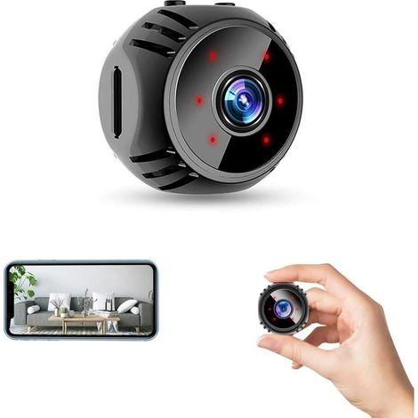 Caméra de sécurité sans fil HD, petite caméra portable WiFi, détection de mouvement (1/5)