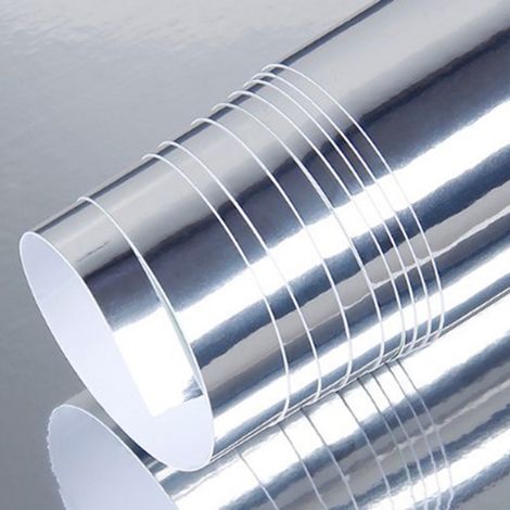 Tragbarer Auto-Chromfolienaufkleber, Spiegel-Vinylfolien-Dekor, Perfektes Silber-Max (1/5)