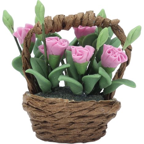 Miniature plantes pour maison de poupée, décor floral extérieur raffiné, design vivant et finition soignée (1/5)