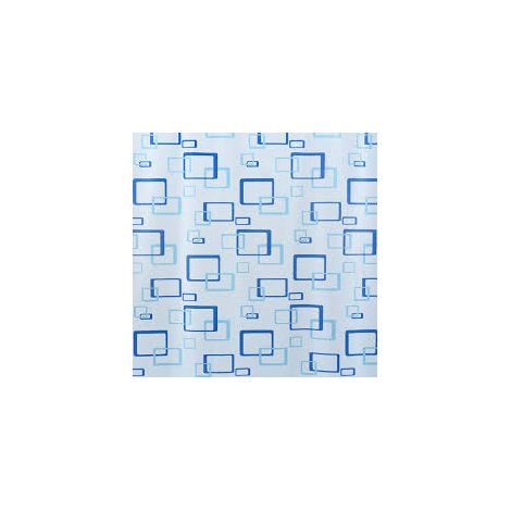 TENDA DOCCIA IN VINILE AZZURRO 180X200 TEOREMA