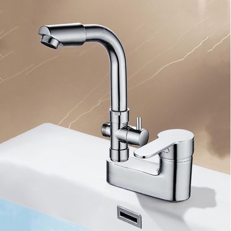 Robinet lave-linge, laiton, eau chaude/froide, double sortie (1/5)