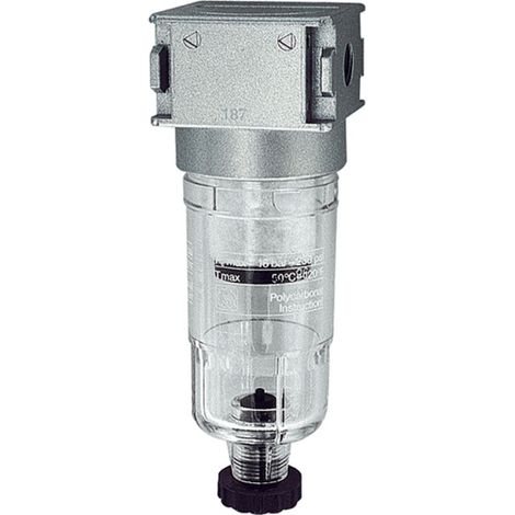 Riegler Vorfilter »multifix-mini«, mit PC-Behälter, 0,3 µm, BG 0, G 1/8 (1/4)