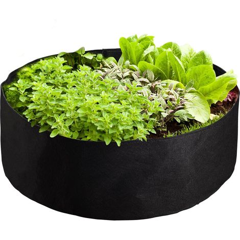 Sacs de culture premium de 50 gallons pour potager, fruits et légumes, bac de culture surélevé en feutre pour fleurs et légumes. (1/4)