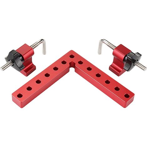 [JAMAIS UTILISÉ]1 ensemble outil de travail du bois auxiliaire en forme de L carré de serrage de précision pour le travail du bois-100mm (1/5)