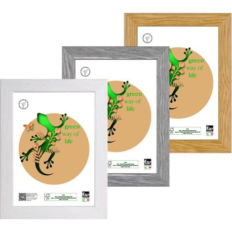 CORNICE 'NEWMAN' cm 13 x 18 con portafoto - bianco