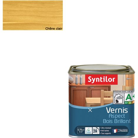 Vernis Aspect Bois Chêne Clair Brillant 0,75L (1/5)