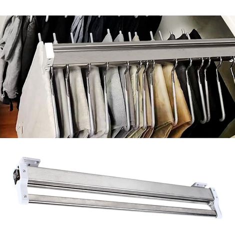 Barre télescopique réglable 542 mm, triangle extensible pour retirer cintres (1/5)