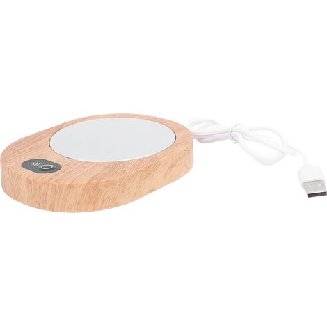 Chauffe-tasse électrique à chauffage rapide, antidérapant, prise USB, 13 W, 5 V, 3 A, pour tasses en verre, céramique et acier inoxydable. (1/5)