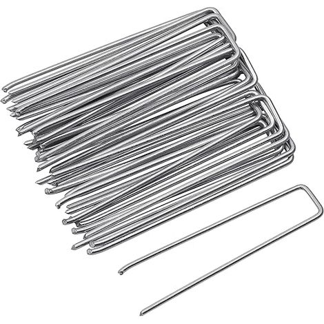 Mulchstütze, U-förmige Gartennägel, 100 mm, 100 Stück (1/2)