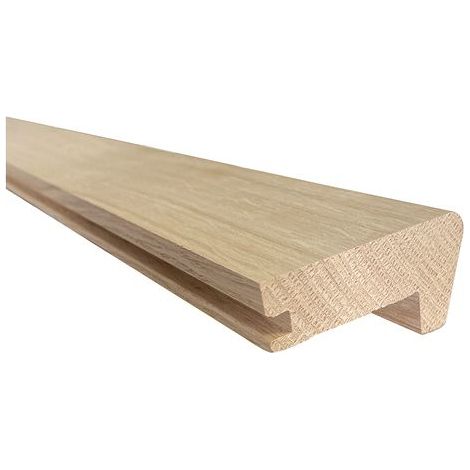 Nez de marche Chêne l.70mm Long. 2m Parquet Ep. 20mm Brut