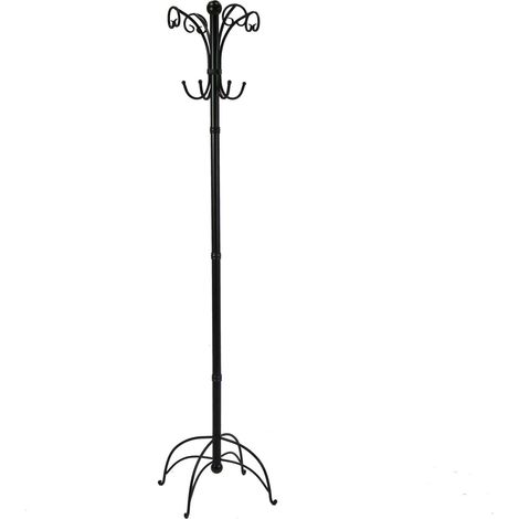 Schwarzer Metallständer Kleiderständer ø45h180 cm