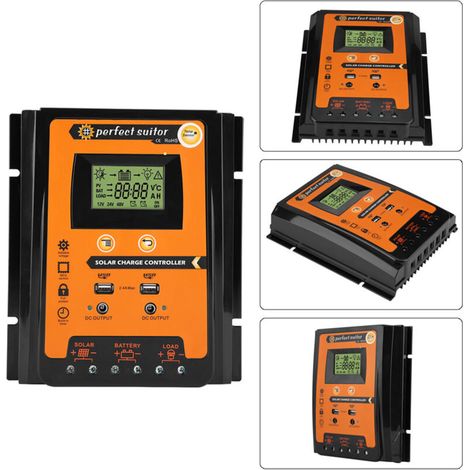 12V/24V 70A PWM MPPT Version courte contrleur de Charge solaire panneau solaire régulateur de batterie double USB affichage LCD (1/5)