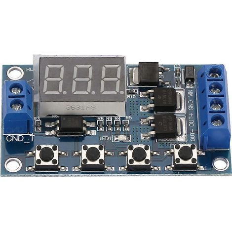 Minuterie de temporisation à cycle de signal d'impulsion 12V-24V avec carte de contrôle à double transistor MOS
