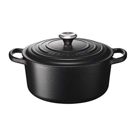 Le Creuset Signature Cocotte Fonte Émaillée 22 cm Noir Mat (1/3)