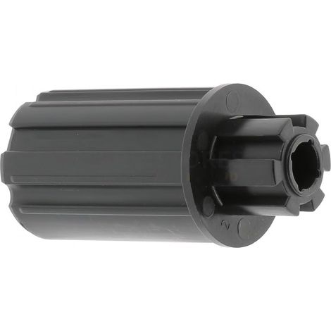embout de tube de volet roulant octogonal fenêtre sortie plastique, pour tube sortie crabot de 27 mm mâle et carré de 10 / Ø 12 mm (1/2)