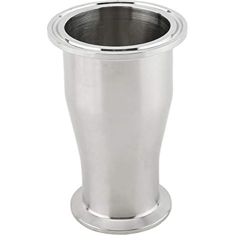 Réducteur concentrique pour tube de 2" de diamètre extérieur vers tube de 1-1/2", en acier inoxydable 304, montage sanitaire, compatible avec les raccords Tri-Clamp de 2" et 1,5". (1/5)