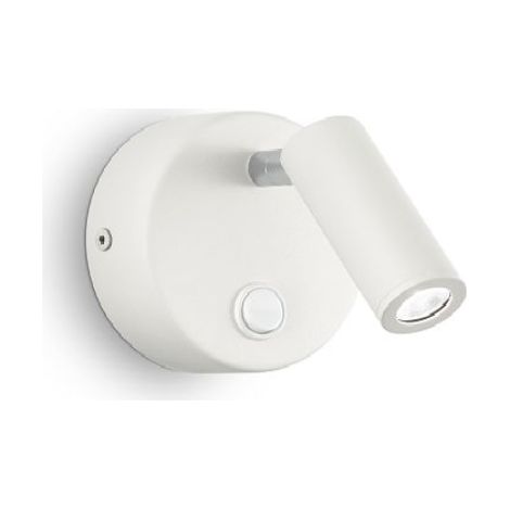 Applique Moderna Round Page Metallo Bianco Led 3W 3000K Luce Calda (1/3)