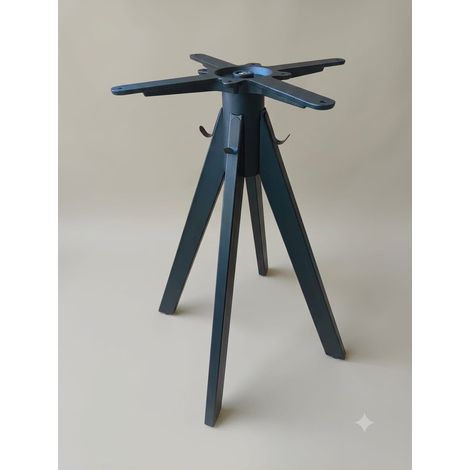 Moia Greenwood Base Tavolo 4 Razze Acciaio Nero 60x60 H72 Contract