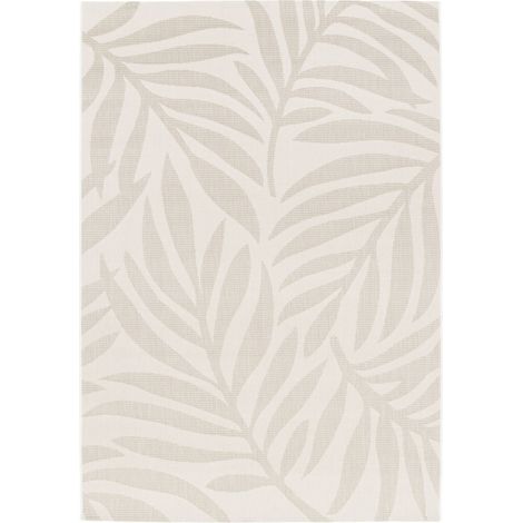 Interior/exterior rug with cream, beige floral pattern, Kate, 160x230cm (1/5)