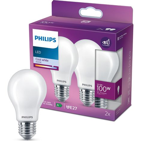 LAMPADINA LED PHILIPS GOCCIA VETRO SMERIGLIATO, 4000K, 2PZ (1/4)