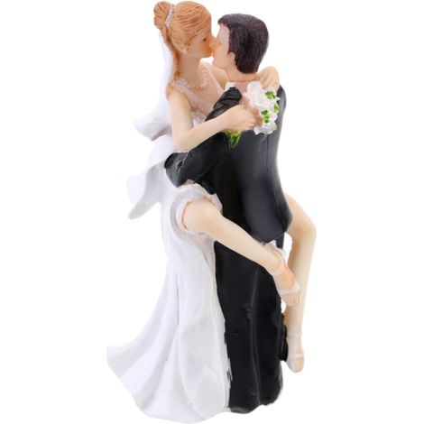 Figurine en Résine de Mariés pour Décoration Intérieure et Centre de Table Mariage, Artisanat de Table Élégant Adapté Chambre ou Bureau (1/5)