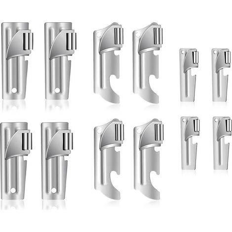 12 Pièces Ouvre Bote Portable avec Porte Clés Acier Inoxydable P (1/5)