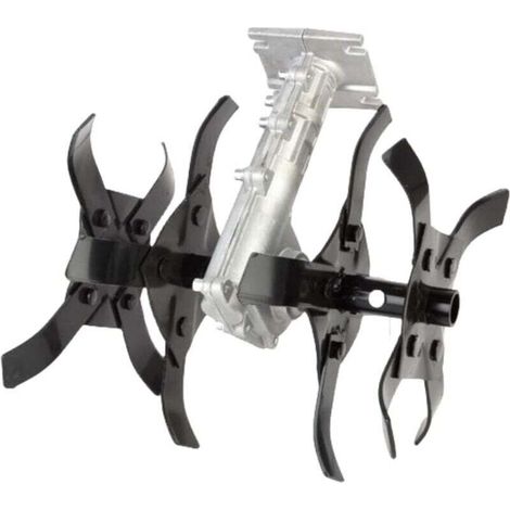 Loose soil wheel, cultivator, hoe cutter, mower blades, excavation transfer head assembly, 9-tooth gear, Ø26 mm tube, universal (1/4)