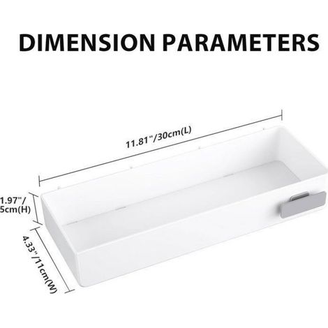 - Étagère de douche - Étagère de salle de bain - Plastique - Étagère murale - Panier de douche - Sans perçage - (1/4)