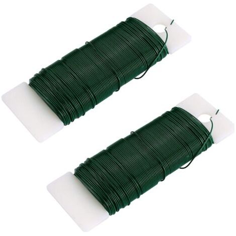 rouleaux de fil de fleuriste vert fil de pagaie flexible pour bricolage, guirlande de Noël, couronnes, bouquets de fleurs et arrangements floraux