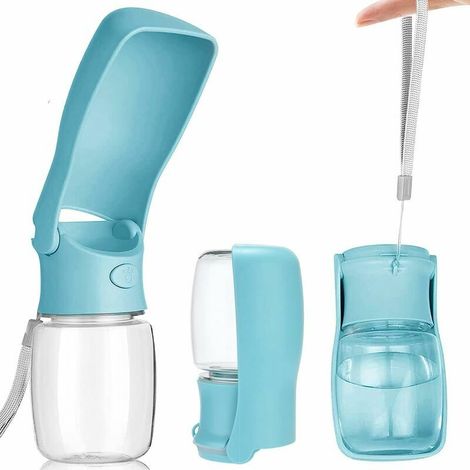 Gourde pour Chien-350 ml Portable Distribut d'eau pliable pour chien étanche et de qualité Sans BPA Bouteille d'eau de voyage en,pour chat et chien pour la marche en plein air,la randonnée Lefou (1/5)