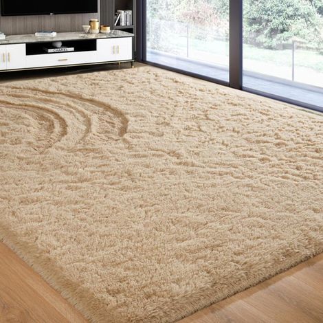 Tapis moelleux et doux pour chambre à coucher, 90 x 150 cm, tapis shaggy en peluche duveteuse pour filles, enfants, bébés, adolescents, dortoir, décoration intérieure esthétique, chambre d'enfant, sal (1/5)