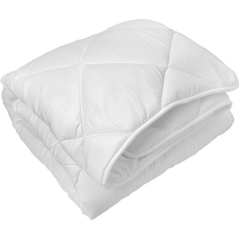 Couette au toucher peau de pêche en microfibre Blanc 160x220 cm