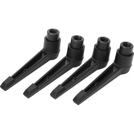 Lot de 4 boutons de serrage à levier, poignée en métal, fixation réglable, bouton-poussoir, cliquet, filetage femelle (M5, longueur de poignée 50 mm) (1/5)