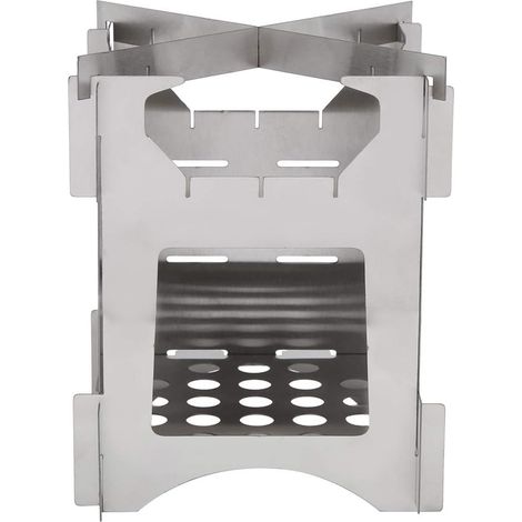 Poêle à Bois Pliable pour Sac à Dos, Poêle de Camping Portable en Acier Inoxydable, Petit Gazéificateur à Bois, pour Pique-nique en Plein Air (1/5)
