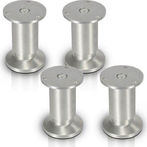 Randaco 4X Piernas de los muebles 10CM aleación de aluminio Pierna de soporte del sofá Pierna ajustable del guardarropa Pierna del guardarropa Pierna del sofá Pierna de la cama (1/5)