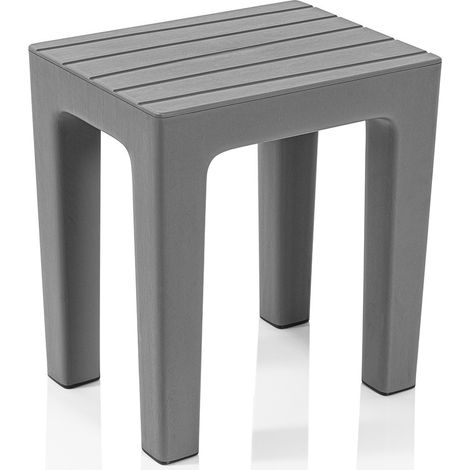 Lello lo sgabello multiuso ad alta resistenza grigio con effetto legno (1/5)