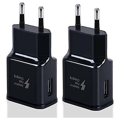 2er-Pack Schnellladeadapter für Samsung S22, S21, S20, S10, S10e, S6, S7, S8, S9 / Edge/Plus/Active, A71, A53 5G / Note 5, 8, Note 9, Note 10 (1/5)