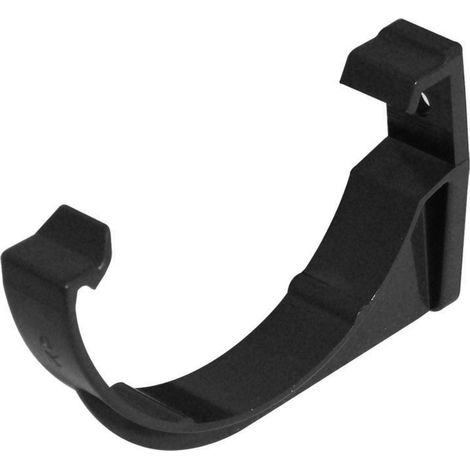 FloPlast 75mm Gutter Fascia Bracket - Black Plastic Bracket (1/2)