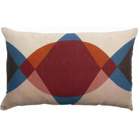 Coussin Décoratif Imprimé pour Salon et Chambre Coloris Dragée 40 x 65 cm - PANGIVO