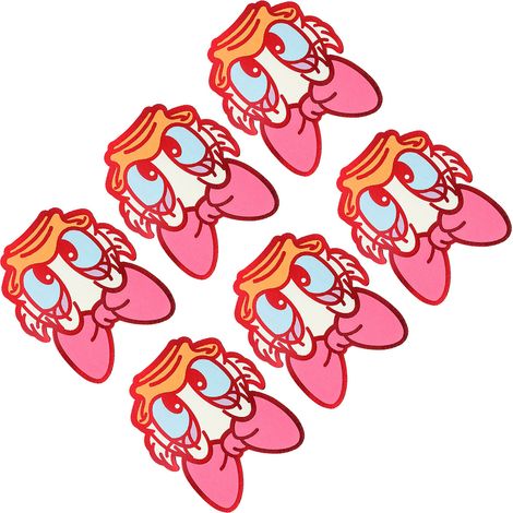 Lot de 6 enveloppes rouges à motifs de dessins animés avec fermeture - Idéales pour souhaiter une bonne année ou un anniversaire (Type 3) (1/5)