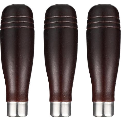 Lot de 3 Poignées en Bois Ergonomiques pour Lime Métallique et Tournevis, Accessoire de Remplacement Offrant un Meilleur Contrôle Utilisation Facile (1/5)