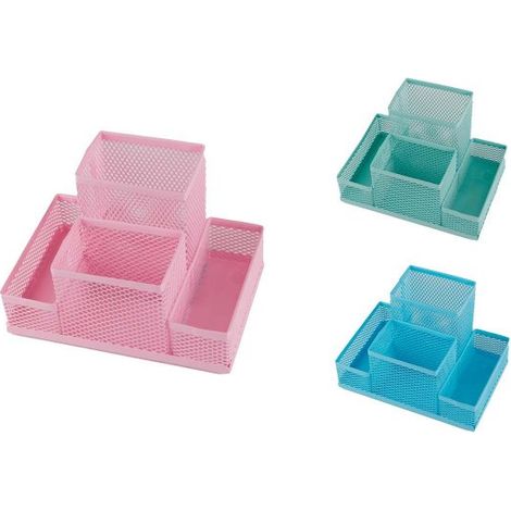 Organizer da scrivania in rete metallica 15x10 cm MIX (1/2)