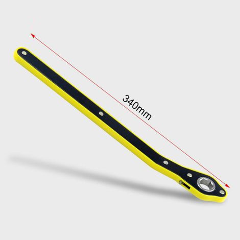 Clé à cliquet portable à long manche pour voiture, facilitant l'utilisation du cric ou de la clé à roue de garage (1/5)