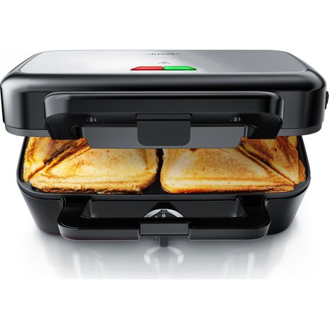Arendo Sandwichmaker 1200 W mit Antihaftbeschichtung - mit abnehmbaren Platten - spülmaschinentauglich - Temperaturkontrolle - Sandwich Maker (1/5)