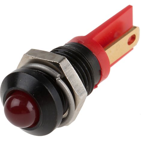 Voyant LED lumineux Rouge RS PRO, dia. 8mm, 2V c.c. ( Prix pour 1 )