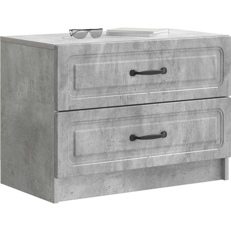 Maison Exclusive - Armadio da Notte Grigio Cemento 62 x 34,5 x 44,5 cm